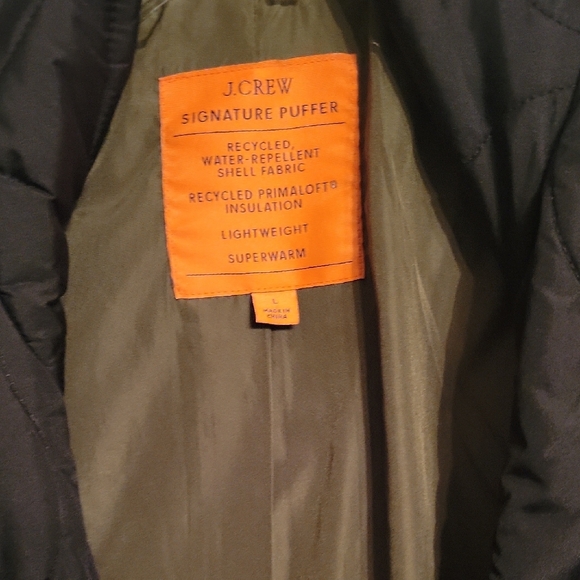 Ladies J. . Crew Black Bomber Cocoon Puffer Jacket with Quilted Design - Picture 2 of 4